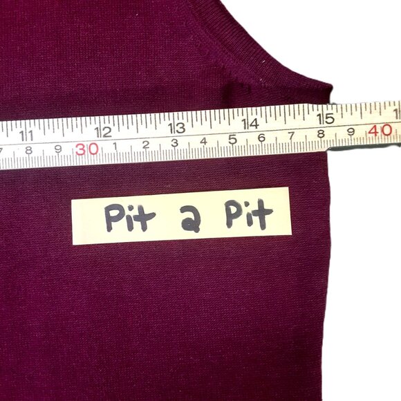 August Silk Womans Sleeveless Top SMALL Burgandy Silk Blend Pullover Career Fall - Picture 8 of 8